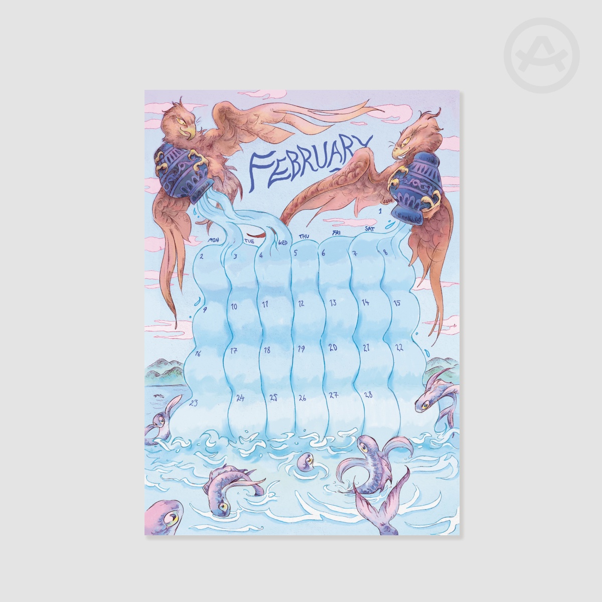 2026 Calendar - February - A3 / 11.7 × 16.5 in