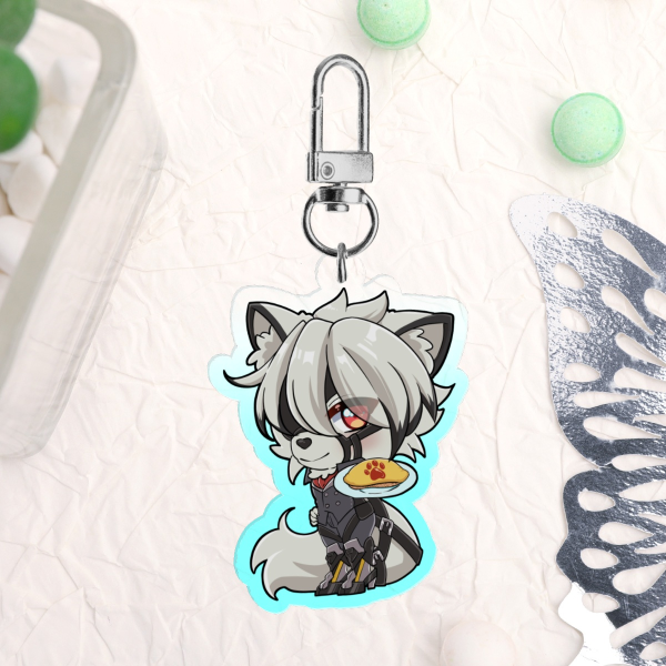 LYCAON OMURICE CHIBI KEYCHAIN