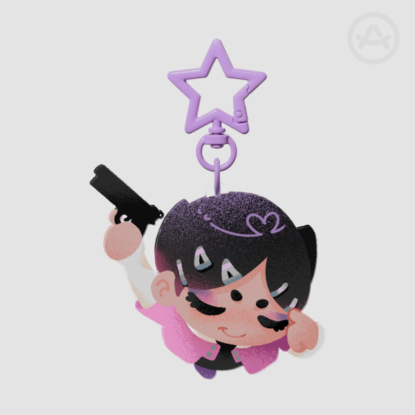 Valorant Clove Fan Keychain