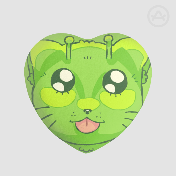 Glorp Heart Plush Pin