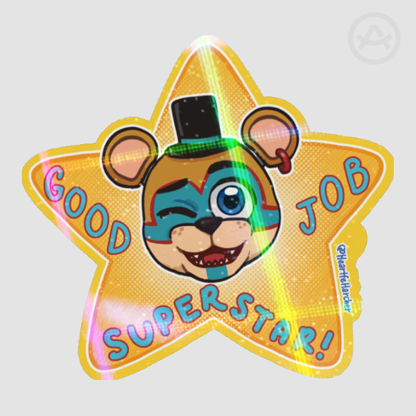 FNAF / glamrock freddy good job superstar sticker