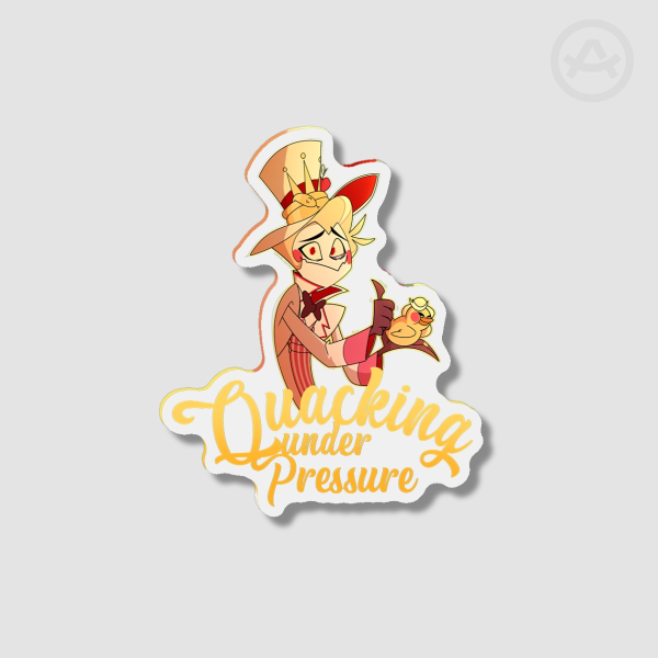 Quacking Under Pressure Lucifer Fridge Magnet