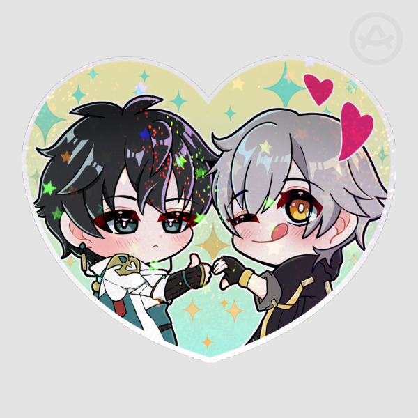 DANCAE HEART GLITTER HOLO STICKER