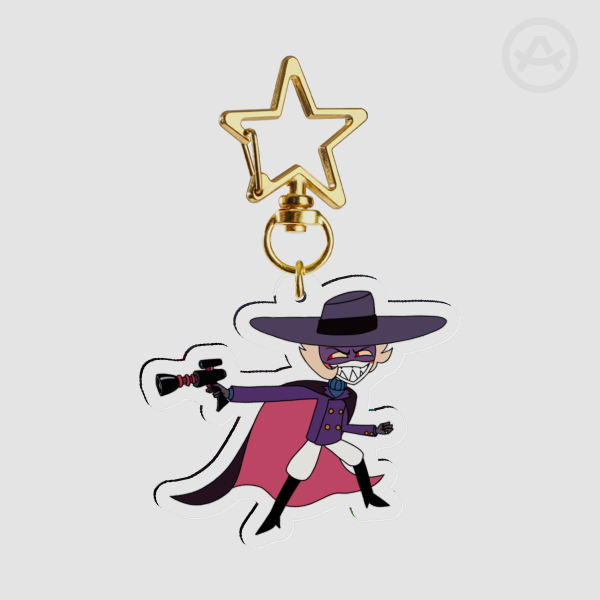 Lucifer as Darkwing Duck Clear Acrylic Keychain
