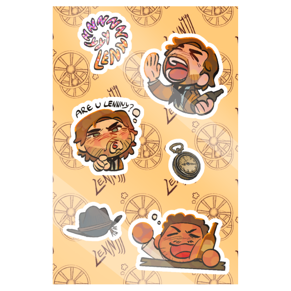 RDR2 Lenny and Arthur Stickers Sheet