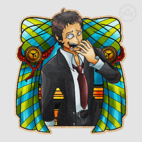 Tohru Adachi Colored Edge Die Cut Stickers
