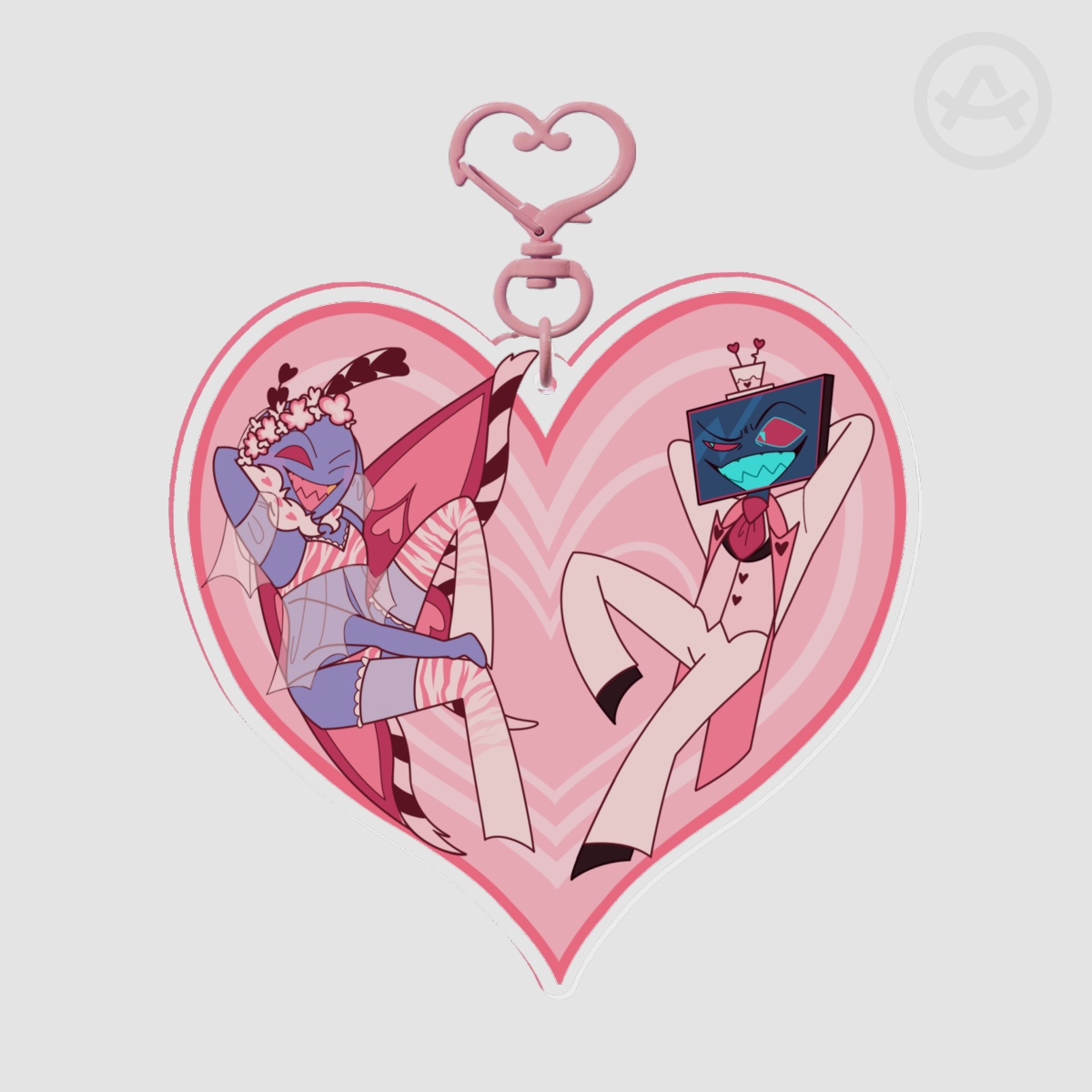 StaticMoth Valentines Day Keychain