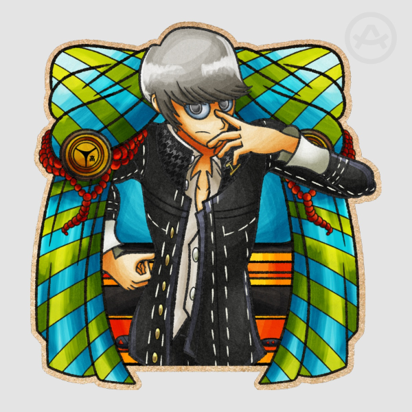 Yu Narukami Colored Edge Die Cut Stickers