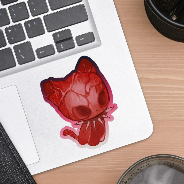 Meat Cat Die Cut Sticker