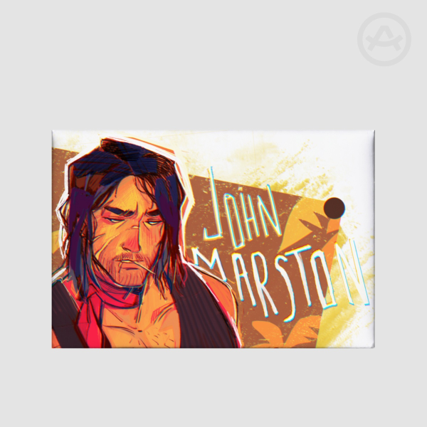 John Marston Right Angle Rectangular Badges