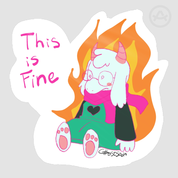 This is Fine Ralsei Sticker