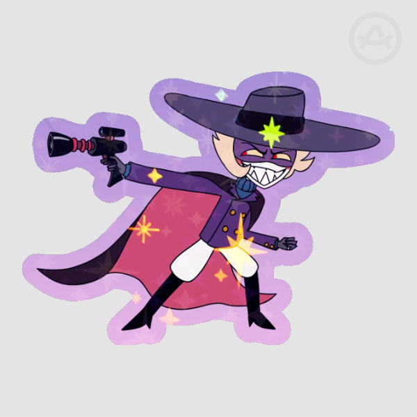 Lucifer as Darkwing Duck Die-Cut Sticker