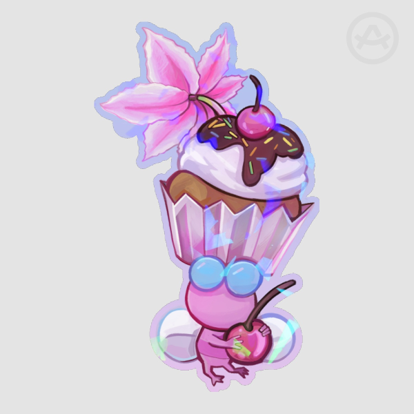 Winged Pikmin Cupcake Sticker
