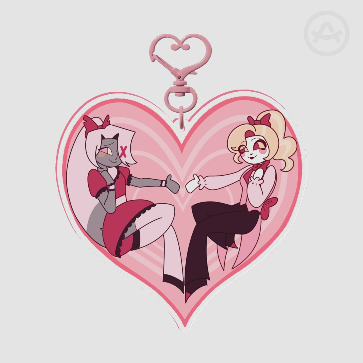 Chaggie Valentines Day Keychain