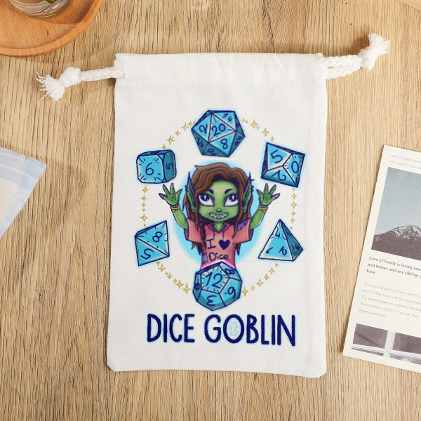 Dice Goblin Drawstring Pouch