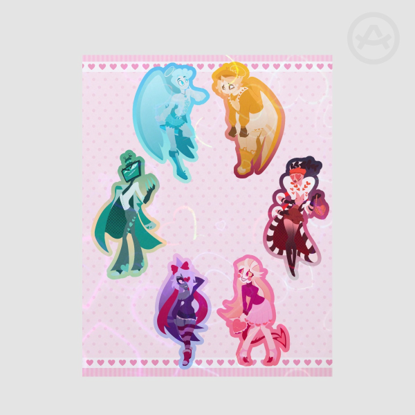 Sweet Hazbin Hotel Valentines 2026 Sticker Sheet