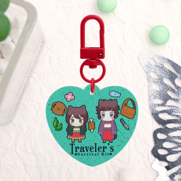 Infurubia_Twins glitter keychain