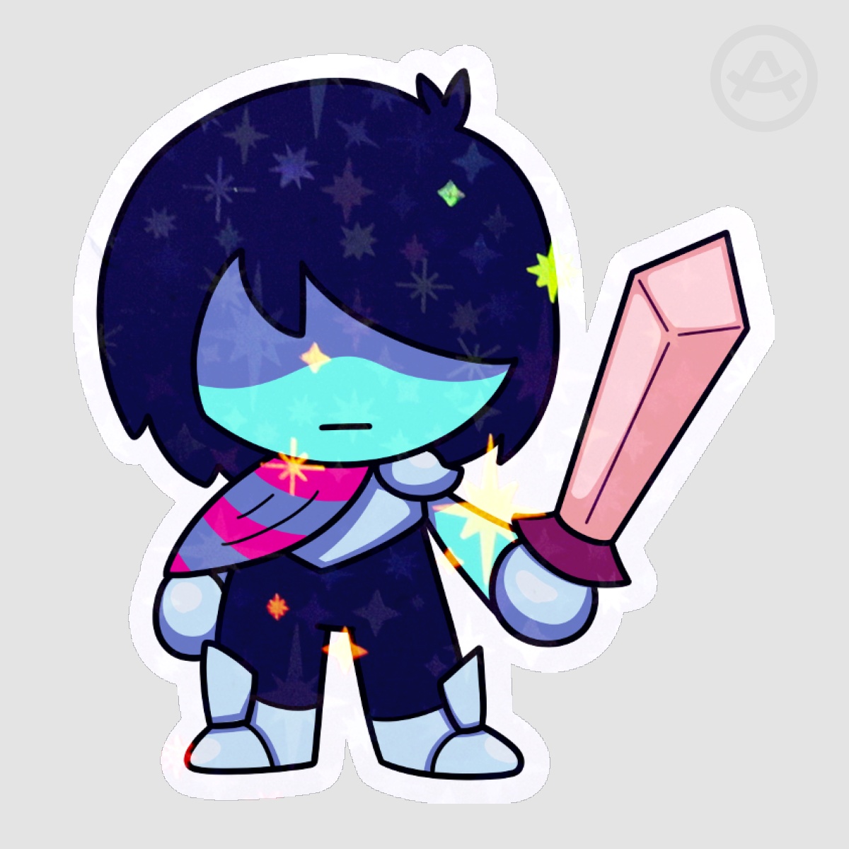 DELTARUNE Kris holo sticker