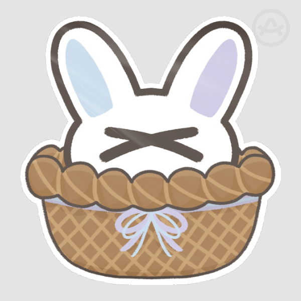 Grey Basket - Sticker