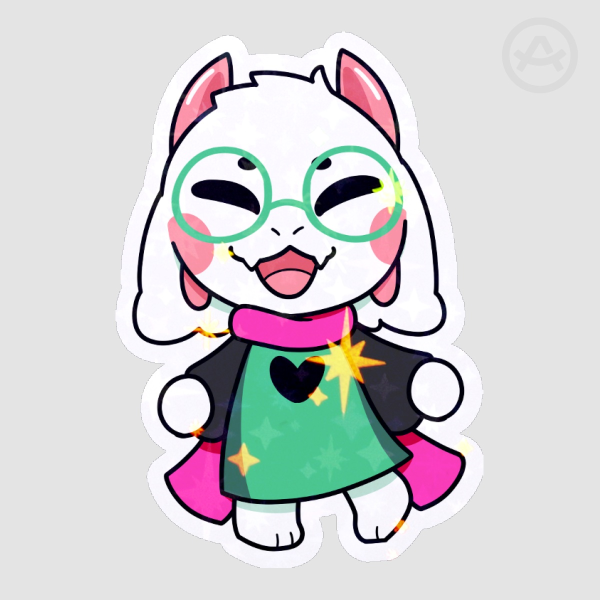 DELTARUNE Ralsei holo sticker