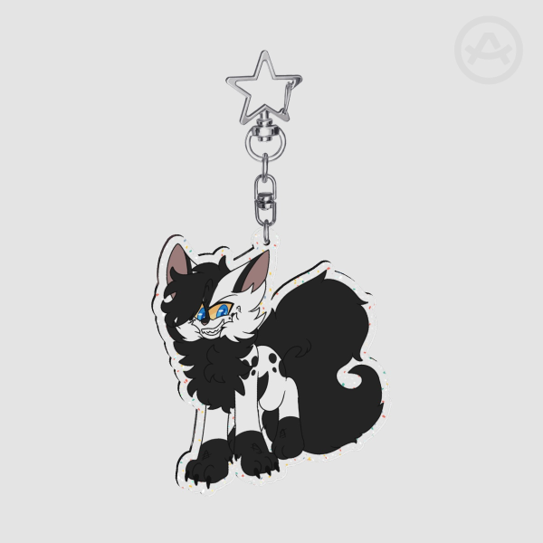 Darktail Glitter Acrylic Keychain