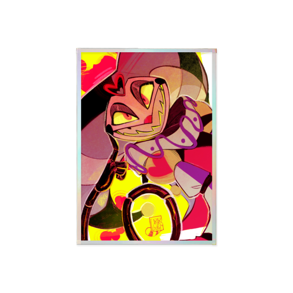 Fizzarolli Helluva Boss Art Boards with Rainbow-Edged - 4.1"x5.83 "(105x148mm)