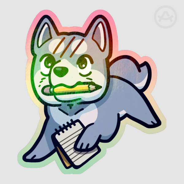 Wiki Gin Holographic Sticker