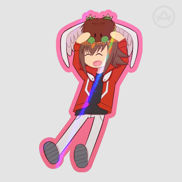 Juju and Hane Kuri Colored Edge Sticker