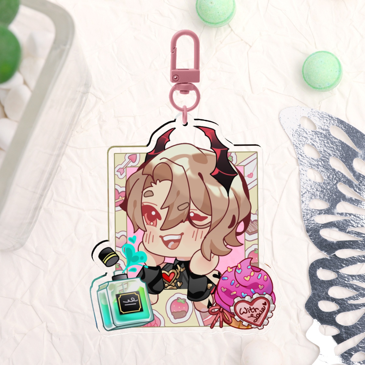 Asmodeus Polaroid v2 Acrylic Keychain