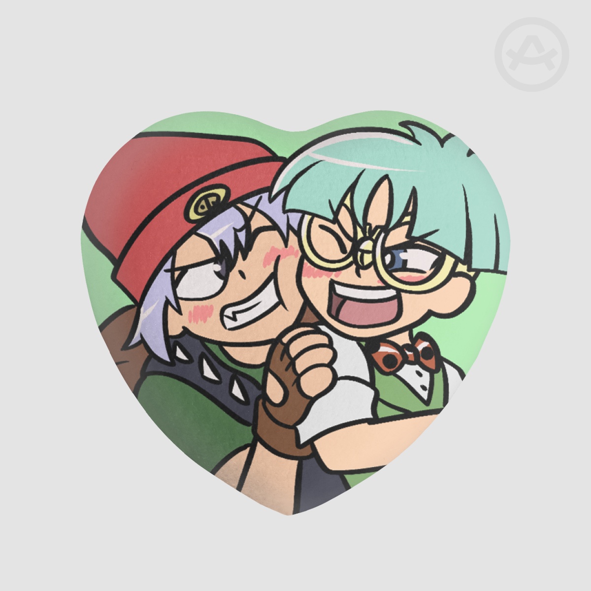 Shrimps Heart Shape Plush Badge