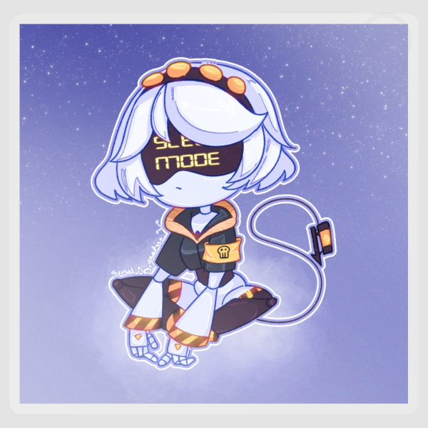 "V" Murder Drones Clear PET Vinyl Die Cut Sticker