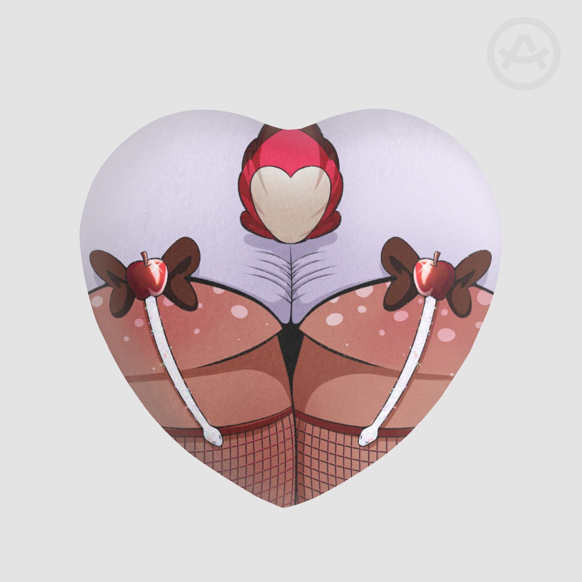 Valentines Radioapple Alastor Cake Plush Badge