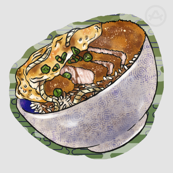 Kasumi Katsudon Colored Edge Die Cut Stickers