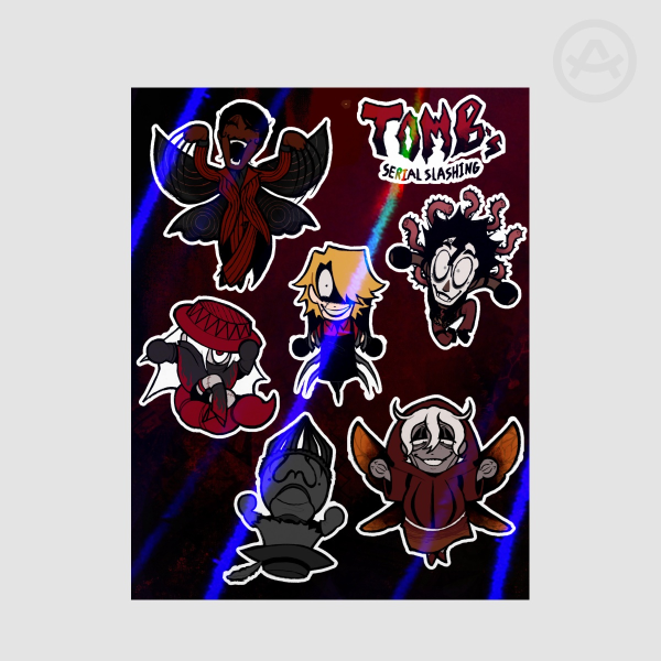 RED LOCAL SLASHERS STICKER SHEET