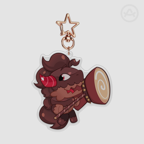 Choco Werehound Brute Epoxy Acrylic Keychain