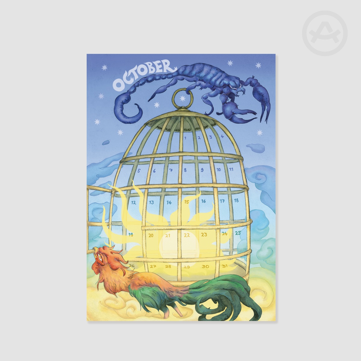 2026 Calendar - October - A3 / 11.7 × 16.5 in