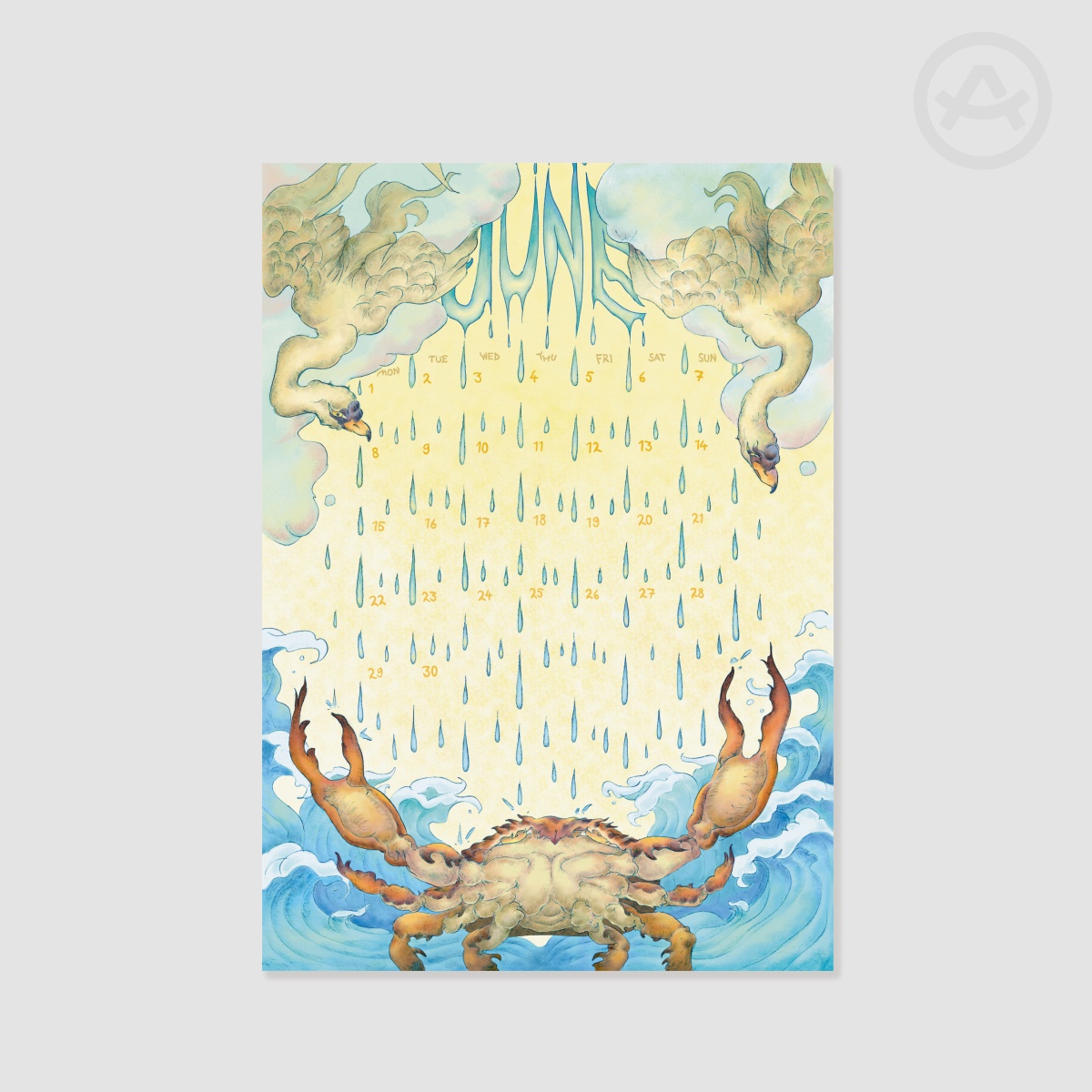 2026 Calendar - June - A3 / 11.7 × 16.5 in