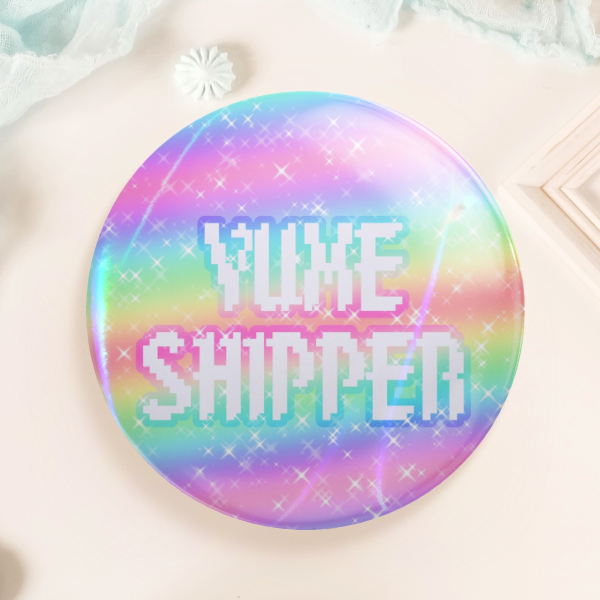 Pastel Rainbow Yumeship Button Pin