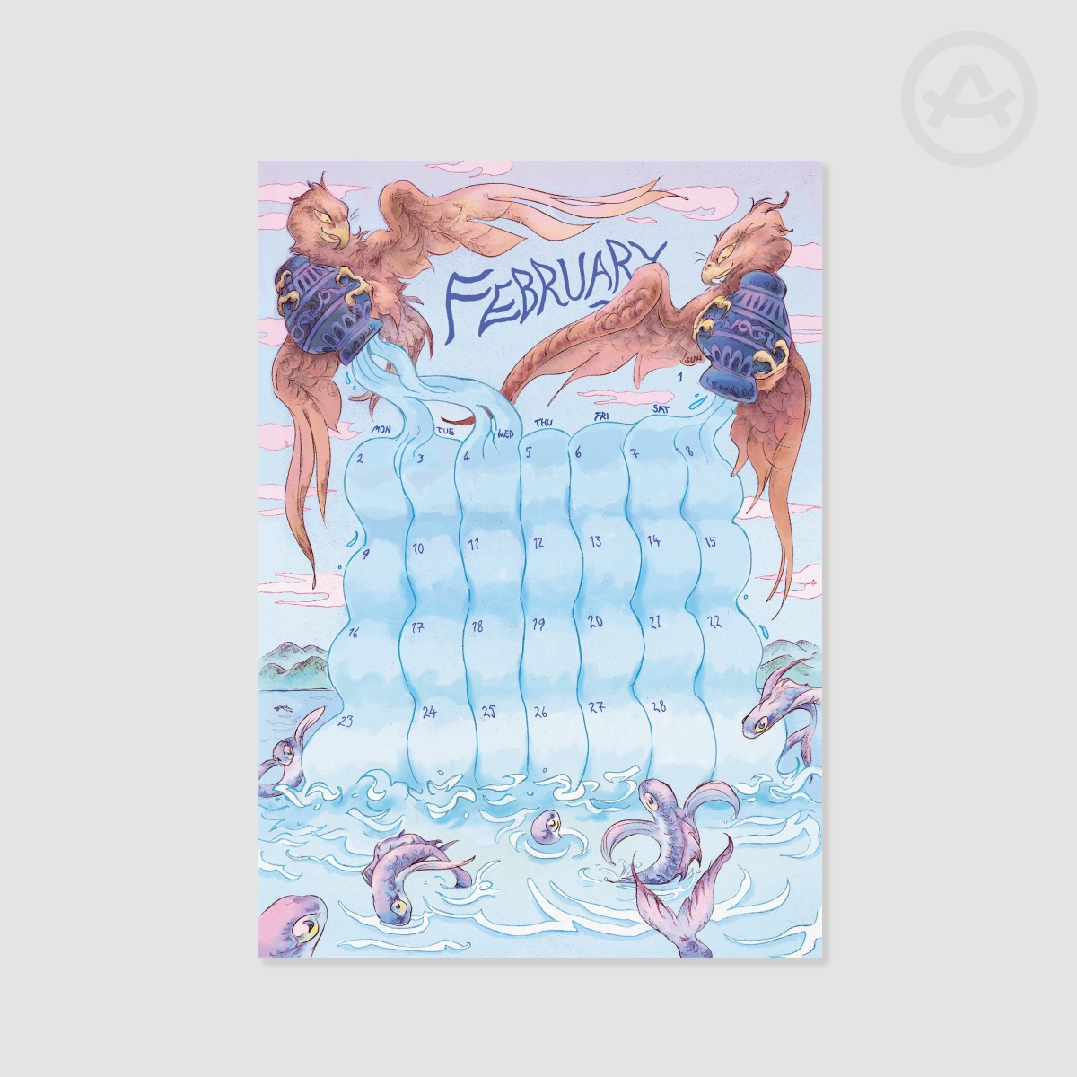 2026 Calendar - February - A4 / 8.3 × 11.7 in