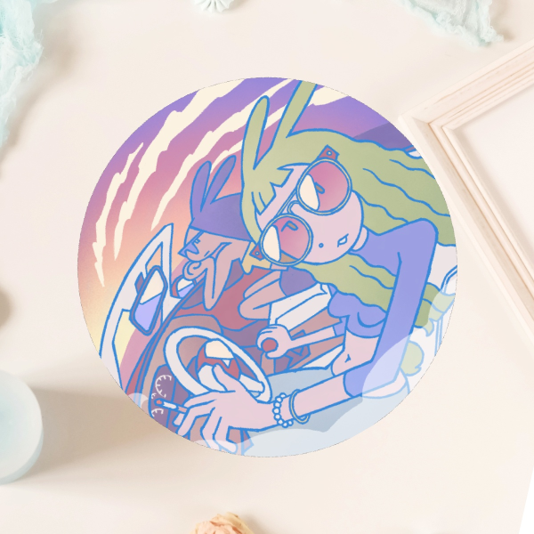 Bunny Road Trip - Sticker