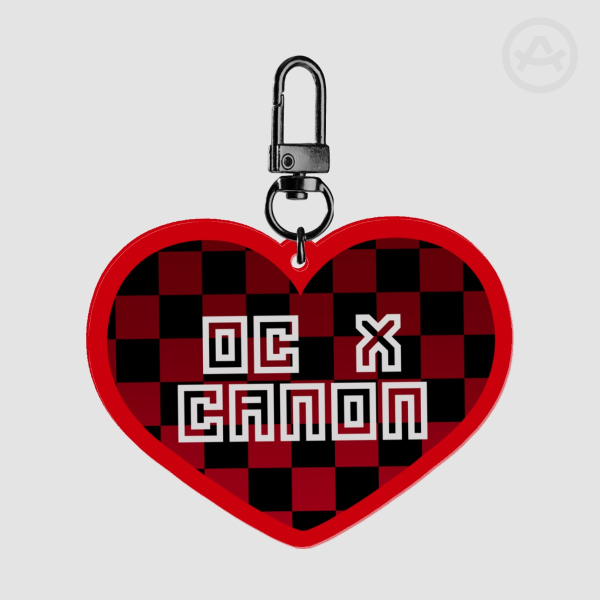 Red Checkered OC x Canon Keychain/Charm