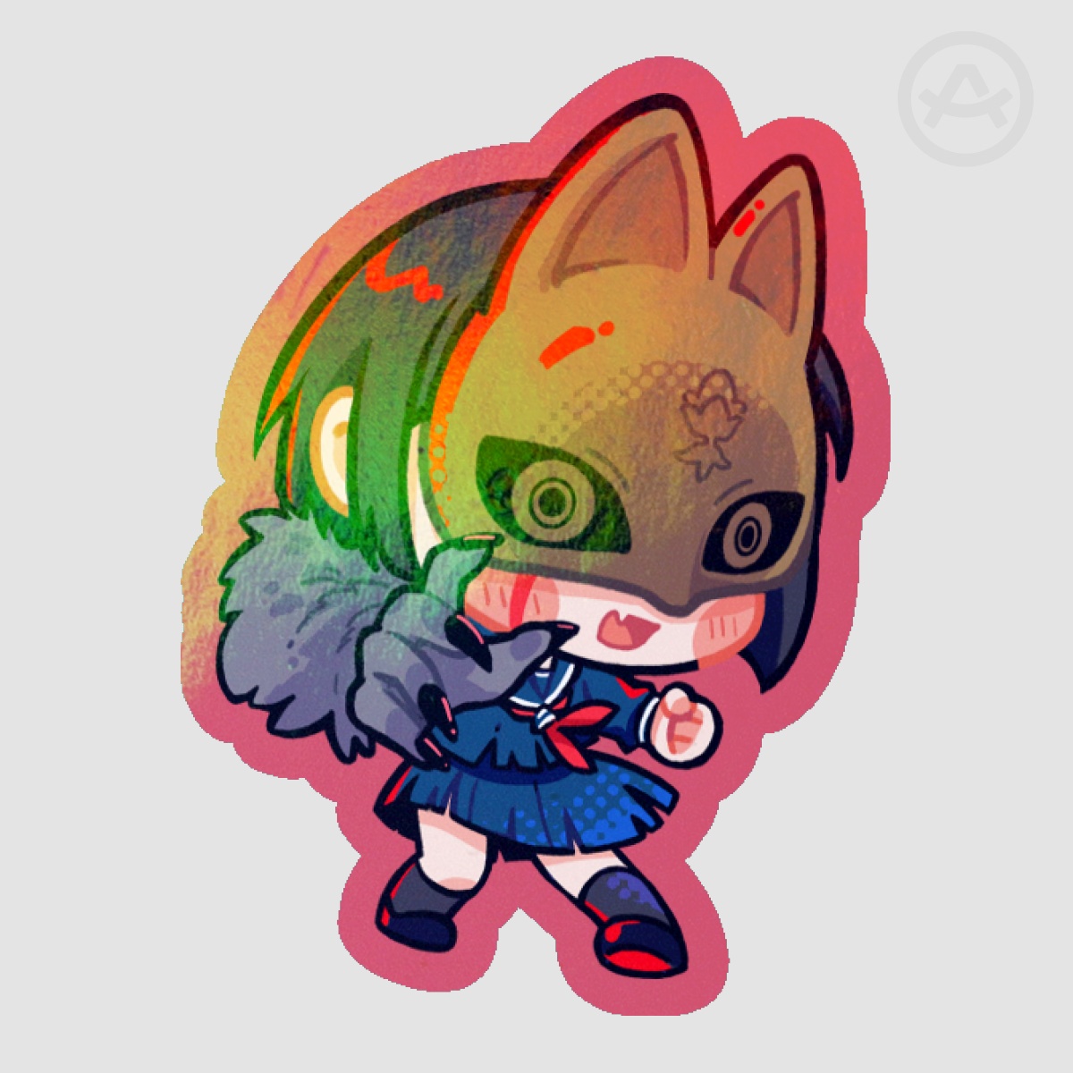 Silent Hill F Fox Hinako Holographic Die Cut Sticker