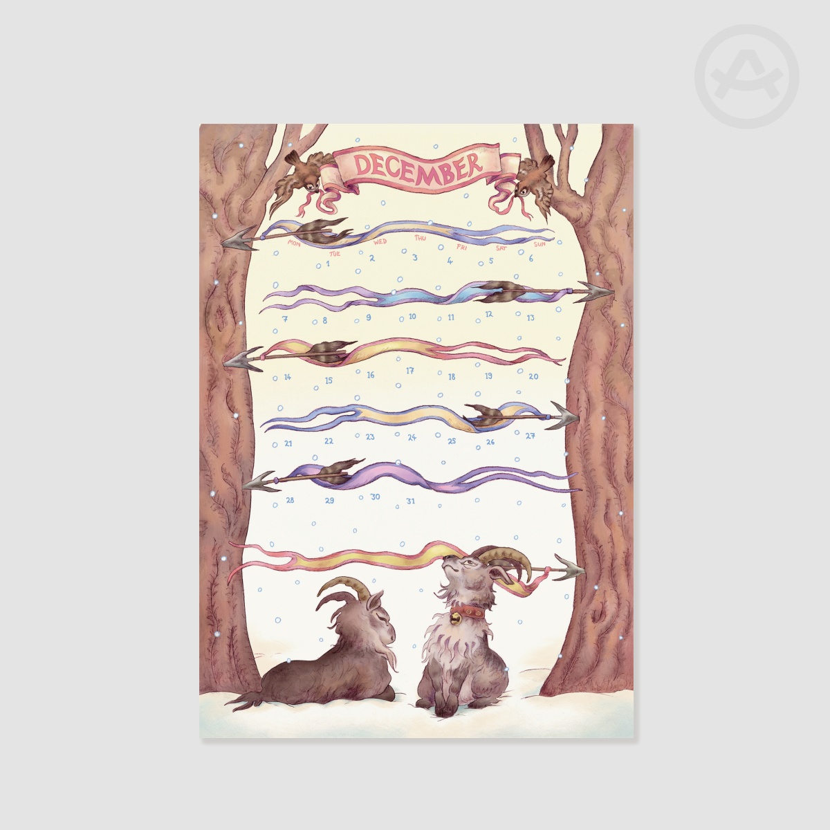 2026 Calendar - December - A3 / 11.7 × 16.5 in