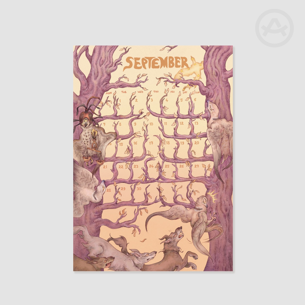 2026 Calendar - September - A4 / 8.3 × 11.7 in