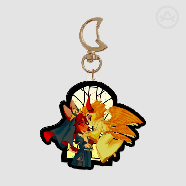 Cursed (Radioapple AU) | Glitter Keychains