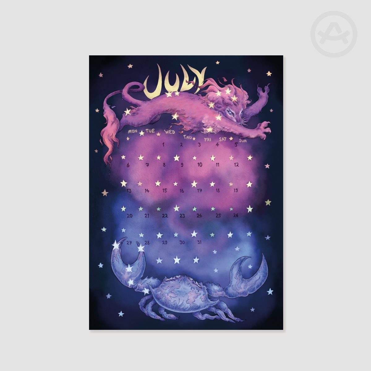 2026 Calendar - July - A3 / 11.7 × 16.5 in