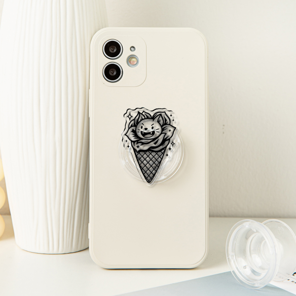Feral Rose Cream -Acrylic Airbag Phone Holder
