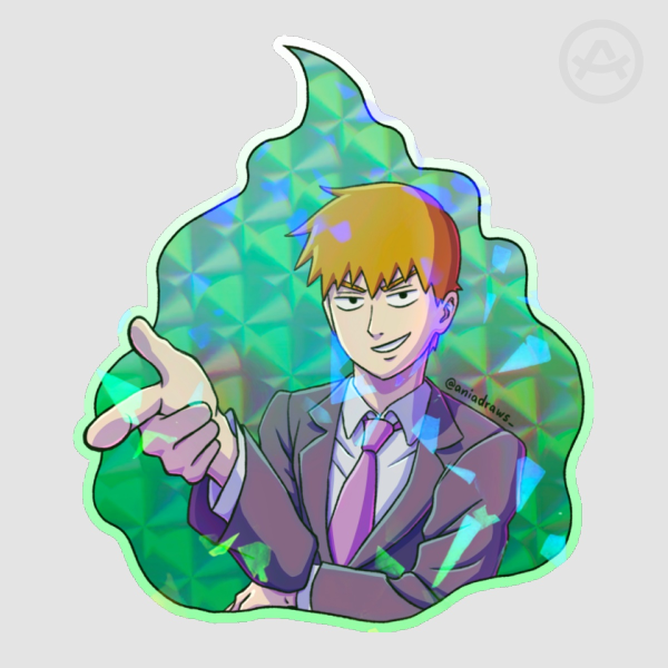 Reigen Broken Glass Hologram Sticker