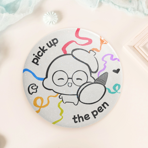 [OC] Artist "Pick Up the Pen" Large Button Pin