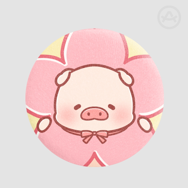 Chimi Pig Plush Badges | Cute Original Character Plush Badge